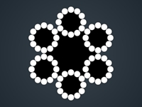 点接触钢丝绳6x12+7FC