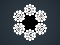 线接触钢丝绳6x26WS+FC/IWR