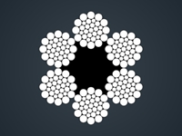 线接触钢丝绳6x31WS+FC/IWR