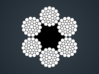 线接触钢丝绳6x36WS+FC/IWR