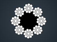 线接触钢丝绳8x19S+FC/IWR