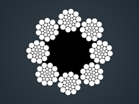 线接触钢丝绳8x26WS+FC/IWR