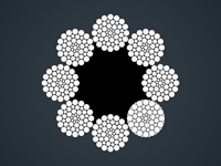 线接触钢丝绳8x49WS+FC/IWR