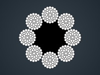 线接触钢丝绳8x55WS+FC/IWR