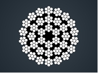 多层股不旋转钢丝绳36x7+FC/IWC