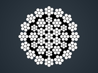 多层股不旋转钢丝绳35Wx7