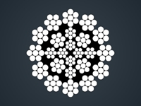 多层股不旋转钢丝绳24Wx7