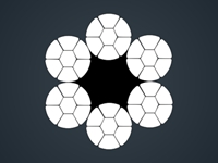 压实股钢丝绳6xK7+FC