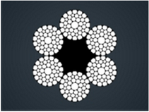 压实股钢丝绳6xK41WS-FC/IWRC