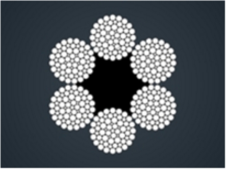 ​粗直径钢丝绳6x61SWS+FC/IWR