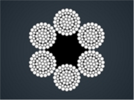 粗直径钢丝绳6x65FNS+FC/IWR