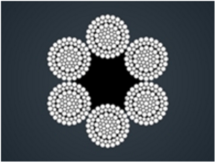 ​粗直径钢丝绳6x84WSNS+FC/IWR