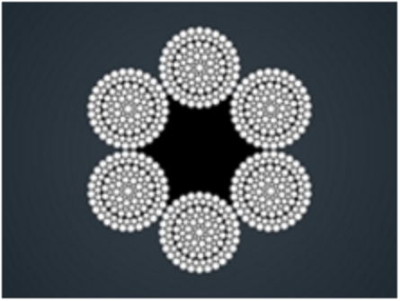 ​粗直径钢丝绳6x111SWSNS+FC/IWR