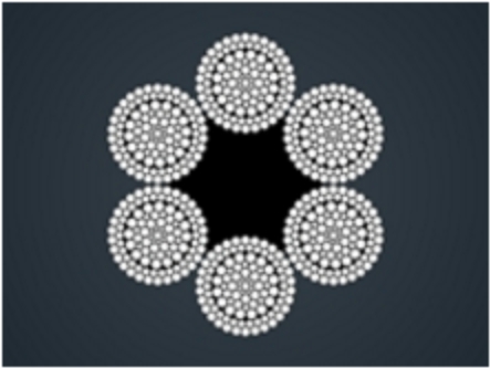 粗直径钢丝绳6x109SWSNS+FC/IWR