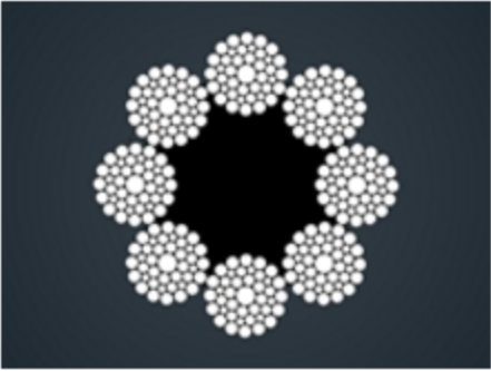 ​粗直径钢丝绳8x41WS+FC/IWR