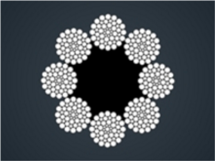 ​粗直径钢丝绳8x49SWS+FC/IWR