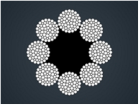 粗直径钢丝绳8x61SWS+FC/IWR