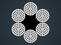 点接触钢丝绳6x61+FC/IWR(IWS)